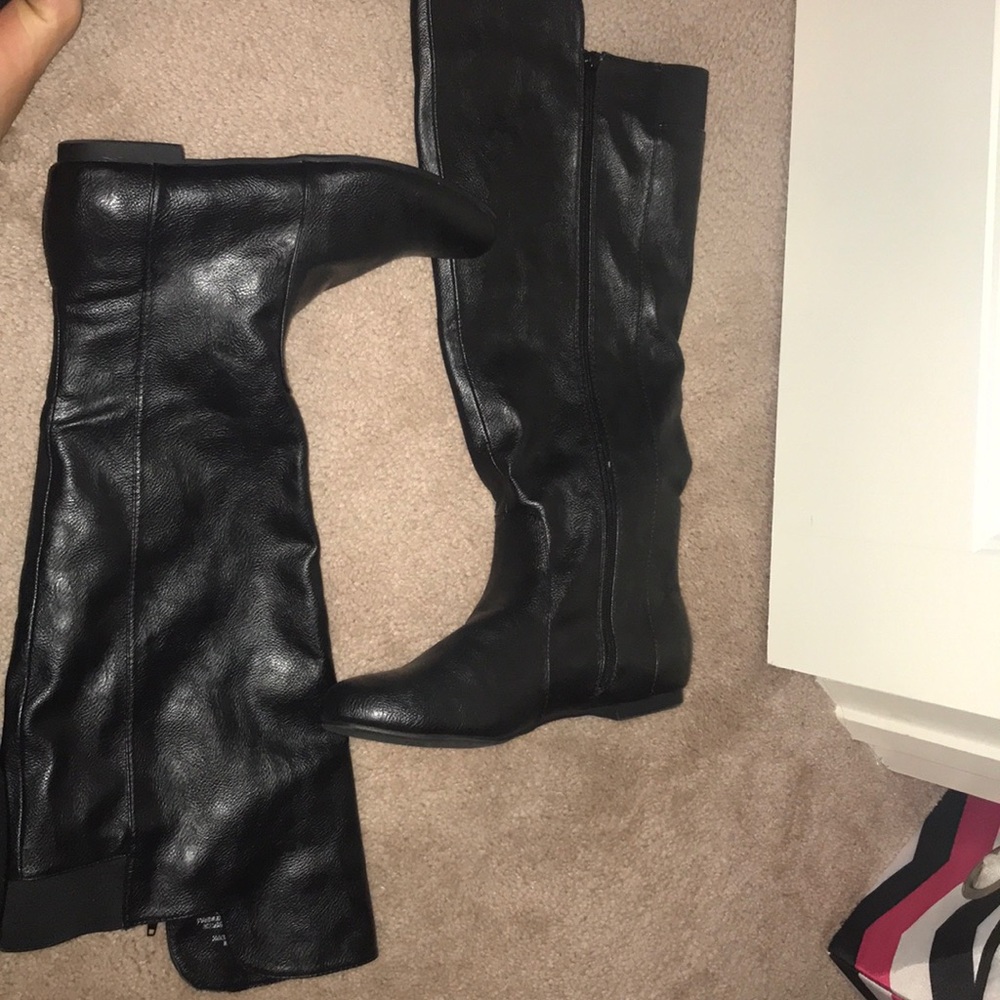 Black tall boots